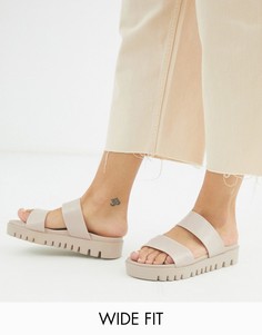 Бежевые босоножки для широкой стопы ASOS DESIGN-Бежевый