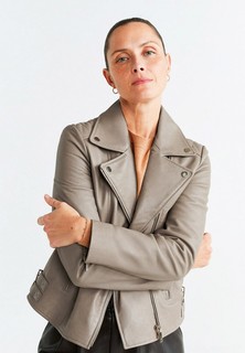Куртка кожаная Mango - MINK
