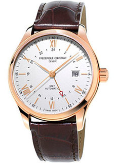 Швейцарские наручные мужские часы Frederique Constant FC-350V5B4. Коллекция Classics Index GMT