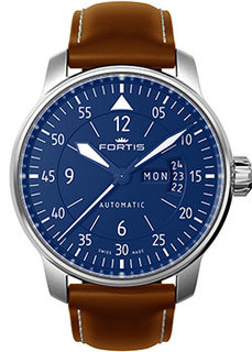Швейцарские наручные мужские часы Fortis 704.21.18L08. Коллекция Aviation