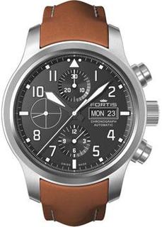 Швейцарские наручные мужские часы Fortis 656.10.10L. Коллекция Aviation
