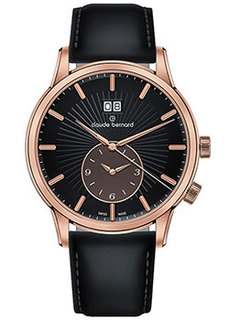 Швейцарские наручные мужские часы Claude Bernard 62007-37RNIBRR. Коллекция Classic Gents