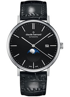 Швейцарские наручные мужские часы Claude Bernard 80501-3NIN. Коллекция Slim Automatic