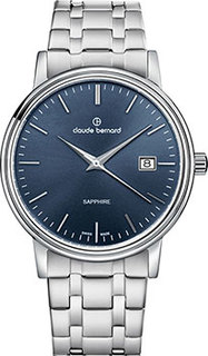 Швейцарские наручные мужские часы Claude Bernard 53009-3MBUIN. Коллекция Classic Gents