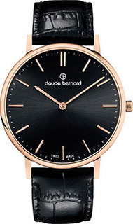 Швейцарские наручные мужские часы Claude Bernard 20219-37RCNIR. Коллекция Classic Slim Line