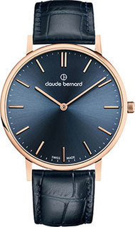 Швейцарские наручные мужские часы Claude Bernard 20219-37RCBUIR. Коллекция Classic Slim Line