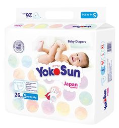 Подгузники YokoSun размер S (до 6 кг) 26 шт.