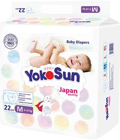 Подгузники YokoSun размер M (5-10 кг) 22 шт.
