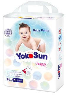 Трусики-подгузники YokoSun размер XL (12-20 кг) 16 шт.