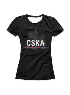 Футболка женская "CSKA 1911", цвет черный (XXL) ПФК ЦСКА