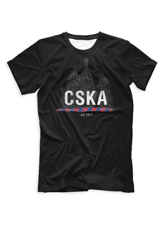 Футболка "CSKA 1911", цвет черный (Мужской, 4XL) ПФК ЦСКА
