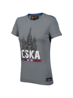 Футболка женская "CSKA. Собор", цвет серый (M) ПФК ЦСКА