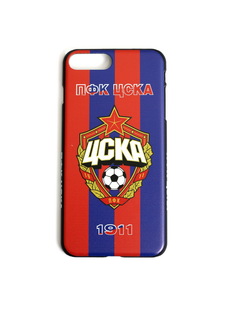 Клип-кейс ПФК ЦСКА 1911 для iPhone 7+/8+ красно-синий