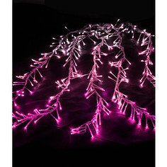 Light Супер бахрома с эффектом бегущий огонь 2x1м, 24V, прозр. пр., белый-розовый