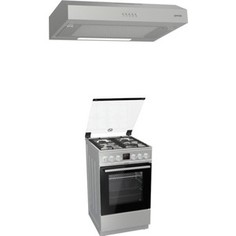 Газовая плита с вытяжкой Gorenje GI5321XF + WHU629EX/S