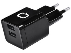 Зарядное устройство Qumo Energy 2xUSB 3.1A Charger 0061 Black