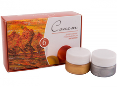 Гуашь Невская Палитра Сонет 6 цветов по 20мл Металлик 3641401