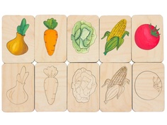 Карточки-раскраски Wood Machine Овощи 11495.01