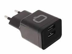 Зарядное устройство Qumo Energy 2xUSB 2.1A + Cable Type-C -USB Charger 0002 Black