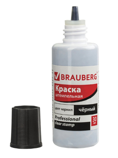 Краска штемпельная Brauberg Professional Clear Stamp 30ml Black 227983