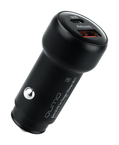 Зарядное устройство Qumo Energy USB 3.1A + Type-C Charger 0077 Black