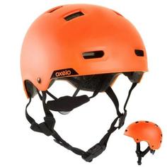 Шлем Для Катания На Роликах, Скейтборде, Самокате Mf540, Оранжевый Флуо Oxelo