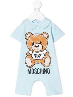 Moschino Kids короткий комбинезон с принтом медведя