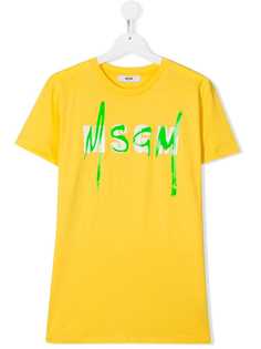 Msgm Kids футболка с графичным логотипом