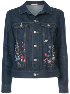 Guild Prime джинсовая куртка с цветочной вышивкой