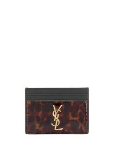 Saint Laurent картхолдер с декором Monogram