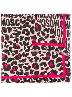 Moschino шарф с леопардовым принтом