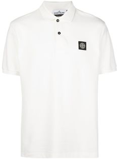 Stone Island рубашка-поло с нашивкой-логотипом