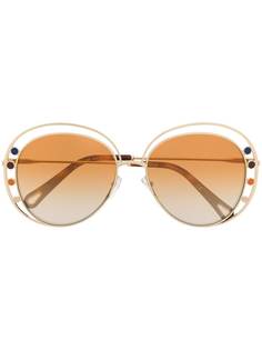 Chloé солнцезащитные очки в круглой оправе Chloe