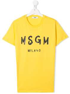 Msgm Kids футболка с логотипом