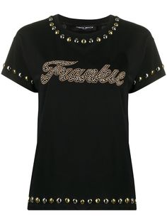 Frankie Morello футболка с круглым вырезом и заклепками