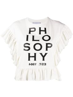 Philosophy Di Lorenzo Serafini футболка с оборками и логотипом