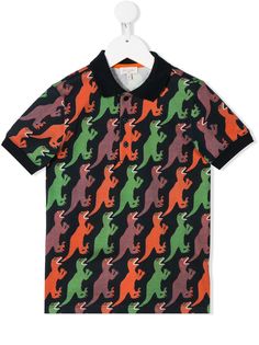 Paul Smith Junior рубашка-поло Dinosaur с принтом