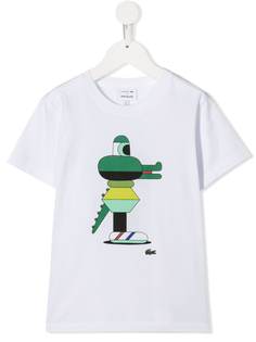 Lacoste Kids футболка с круглым вырезом и принтом