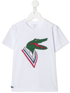 Lacoste Kids футболка с круглым вырезом и принтом