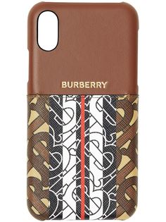 Burberry чехол для iPhone X/XS с монограммой и полосками