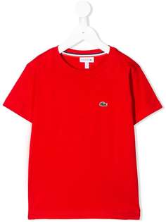 Lacoste Kids футболка с вышитым логотипом