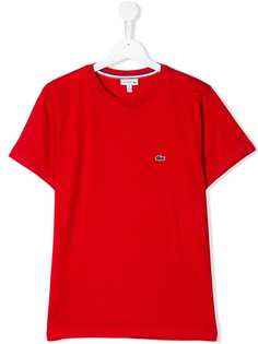 Lacoste Kids футболка с вышитым логотипом