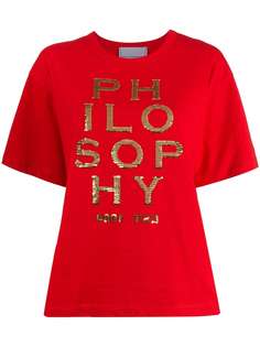 Philosophy Di Lorenzo Serafini футболка с логотипом и пайетками