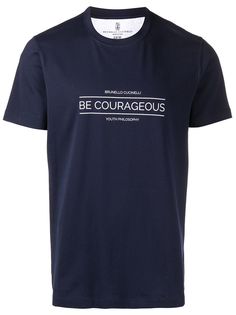 Brunello Cucinelli футболка с надписью Be Courageous