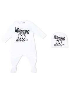 Moschino Kids боди с длинными рукавами и логотипом