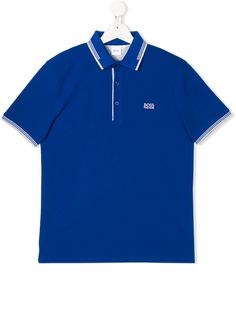 BOSS Kidswear рубашка-поло из ткани пике