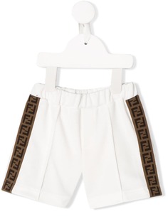 Fendi Kids шорты с логотипами FF на лампасах