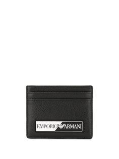 Emporio Armani картхолдер с нашивкой-логотипом