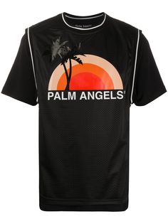 Palm Angels многослойная футболка с принтом Sunset