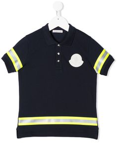 Moncler Kids рубашка-поло с нашивкой-логотипом